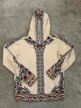 Lucky Brand Cream Jacket with Subtle Tan Stitching